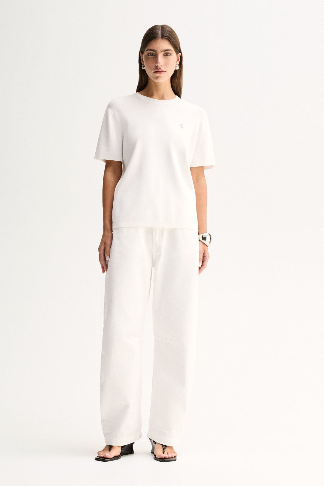 Vaughn Knit Tee White