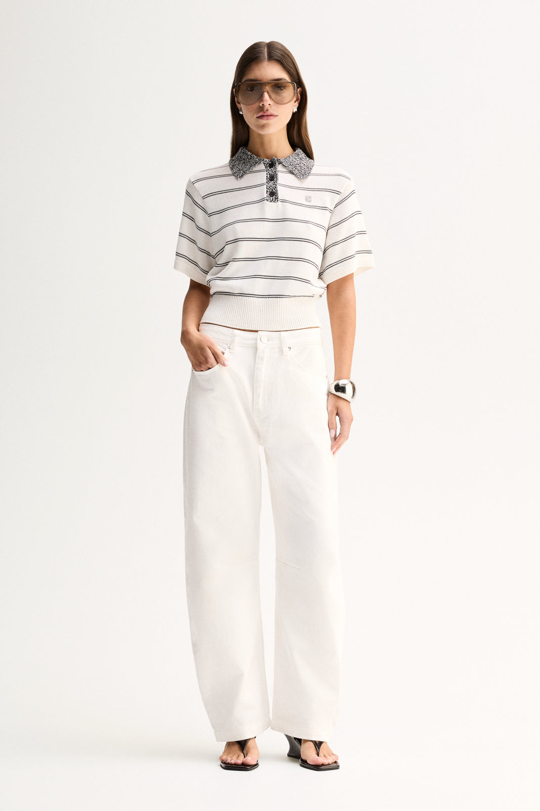 Harley Knit Tee White