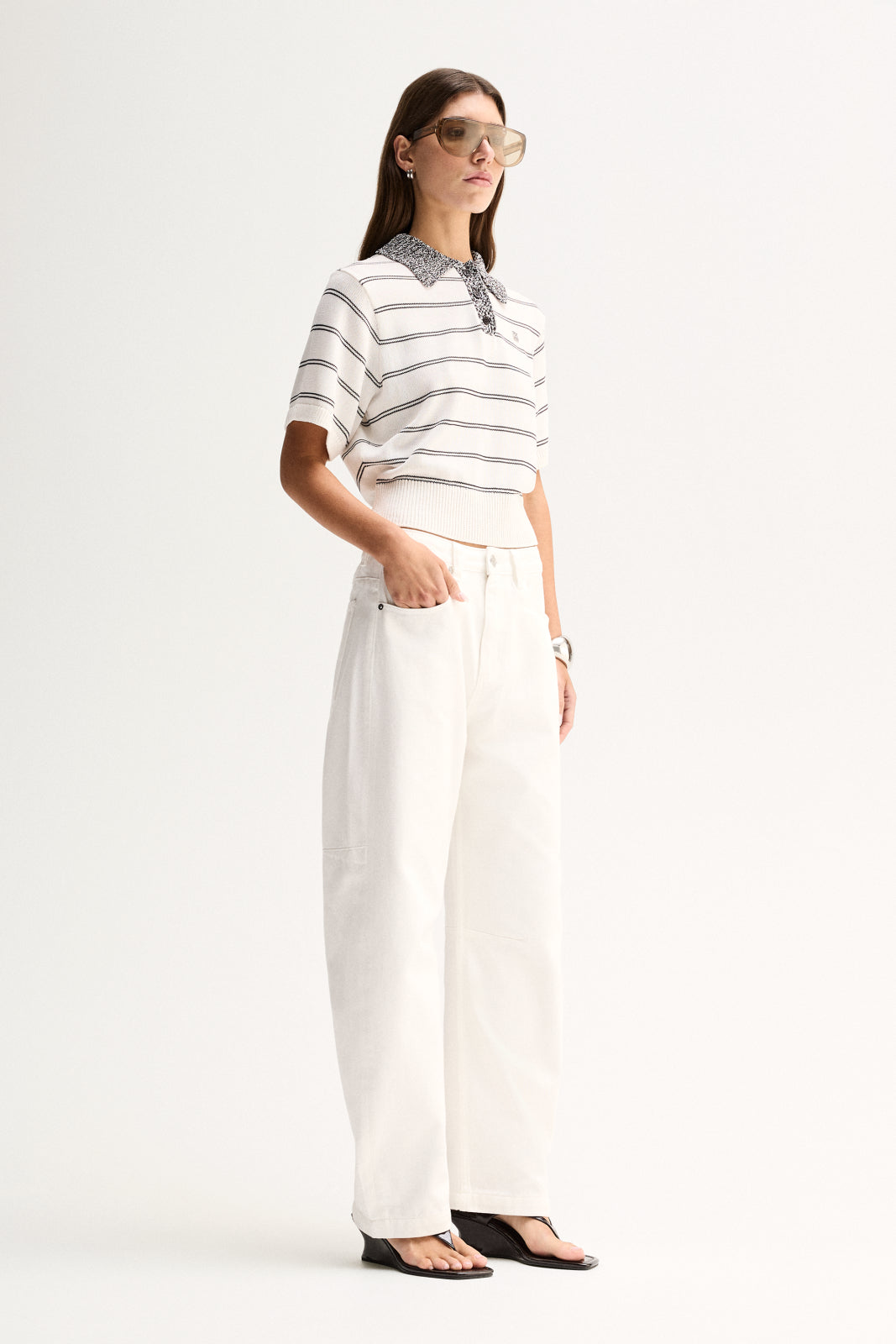Harley Knit Tee White