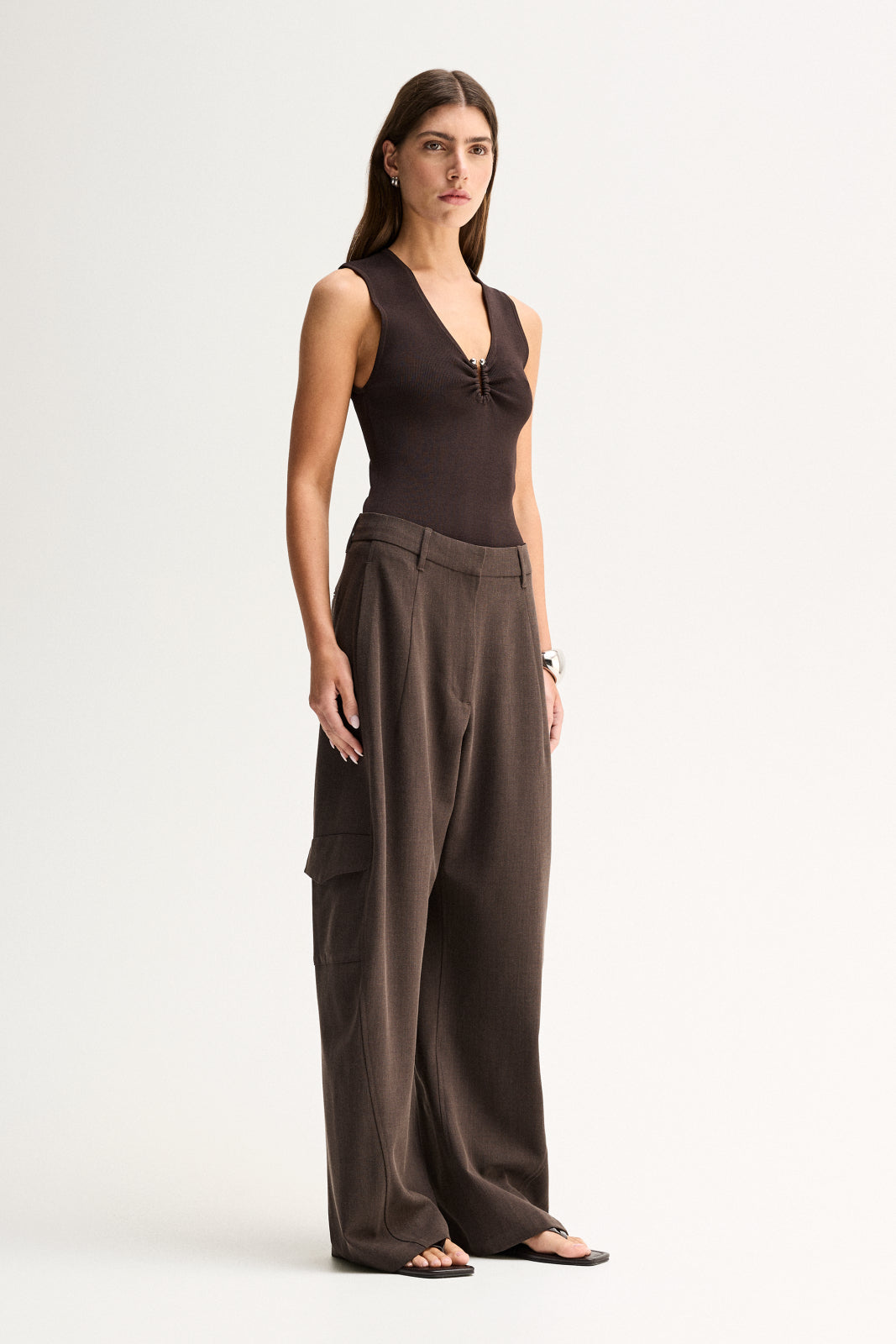 Lindsay Knit Top Chocolate