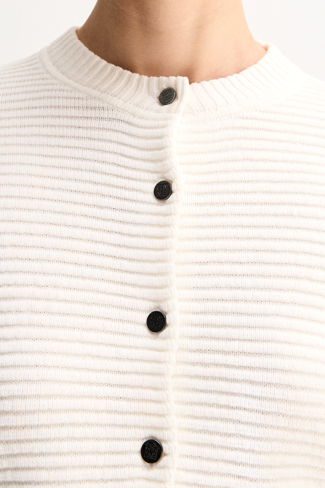 Lenna Knit Cardigan White