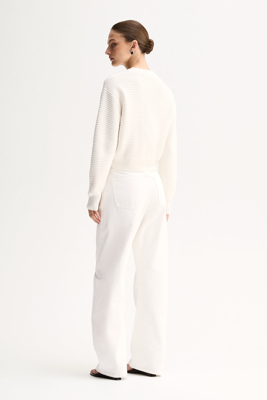Lenna Knit Cardigan White