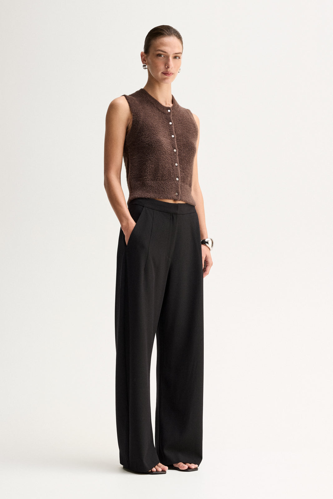 Dune Knit Cardigan Chocolate