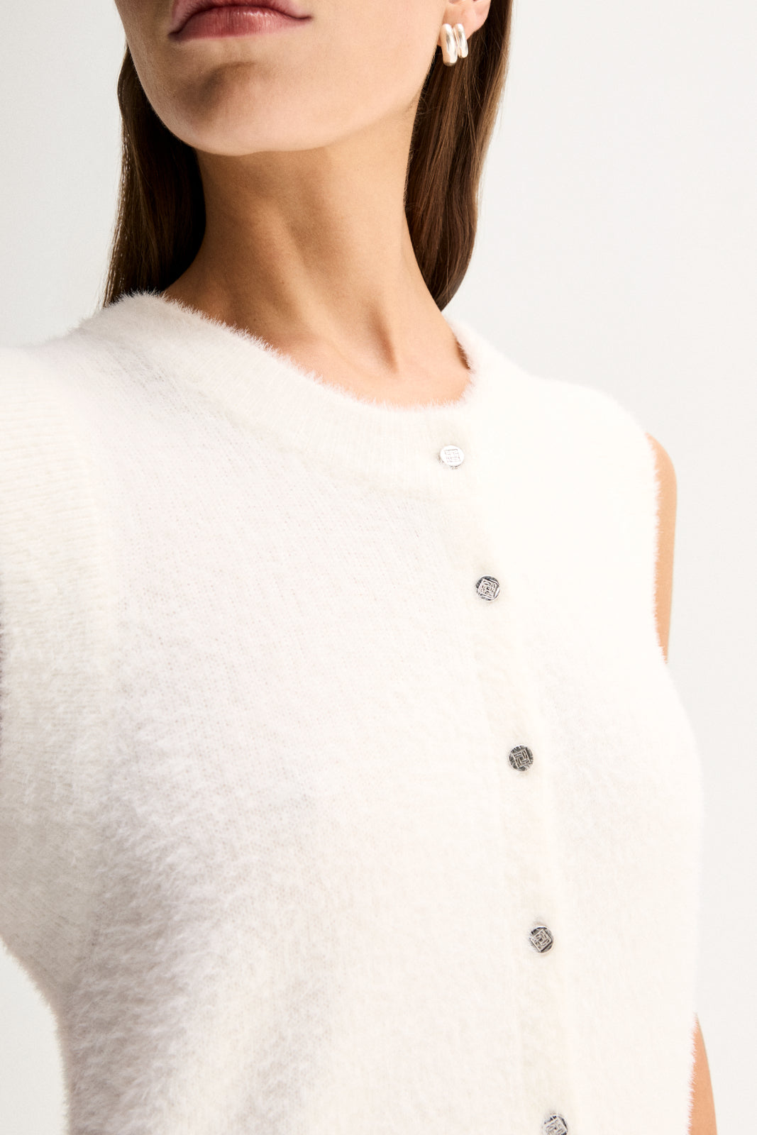 Dune Knit Cardigan White