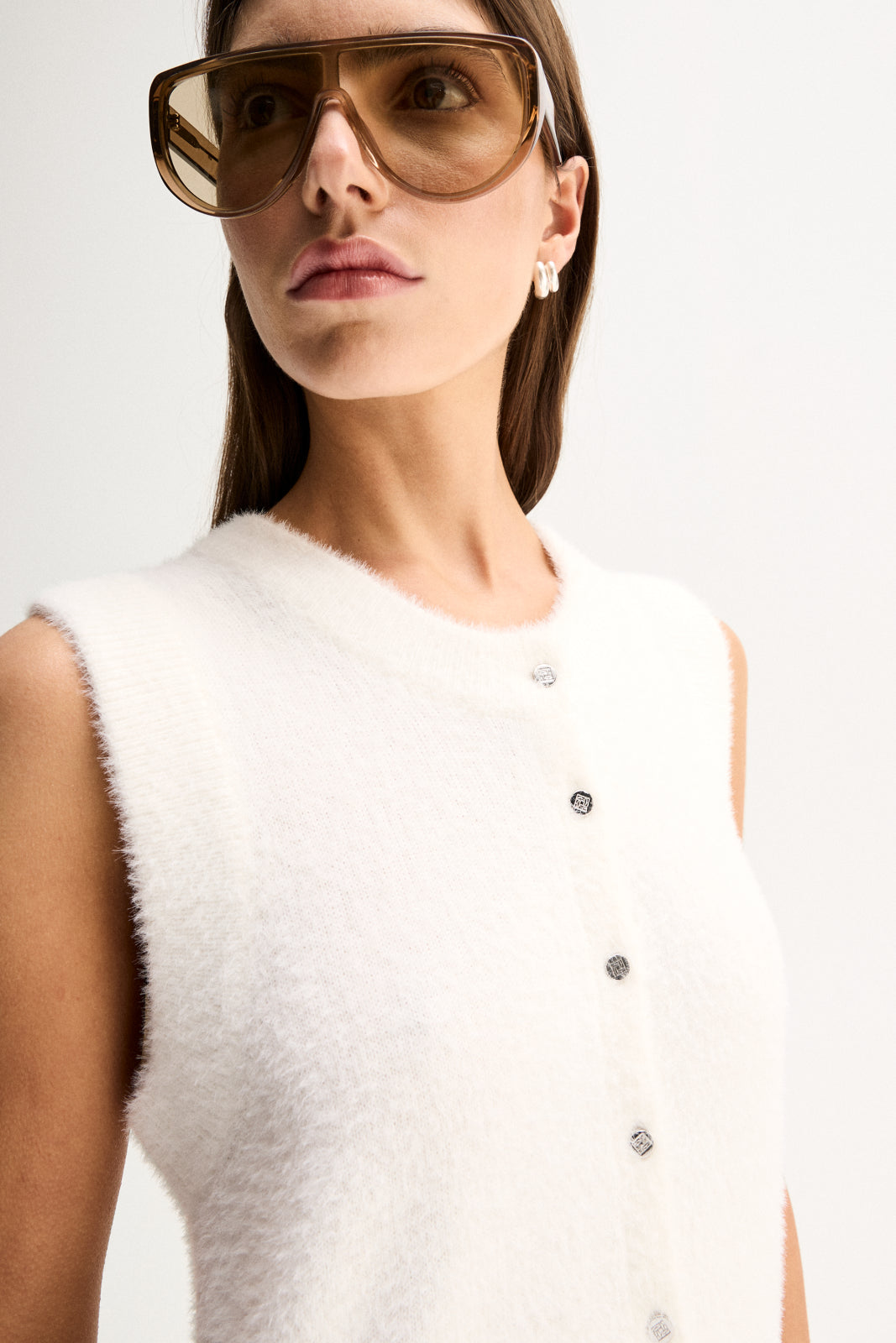 Dune Knit Cardigan White