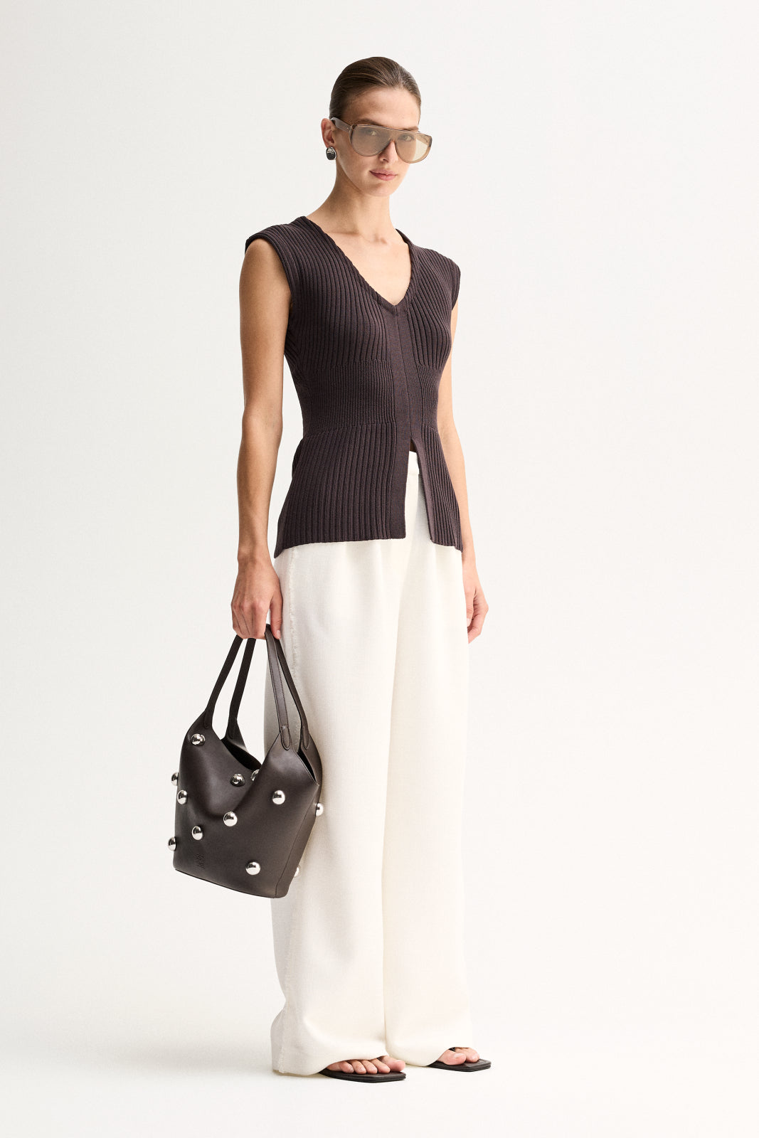 Reed Knit Top Chocolate