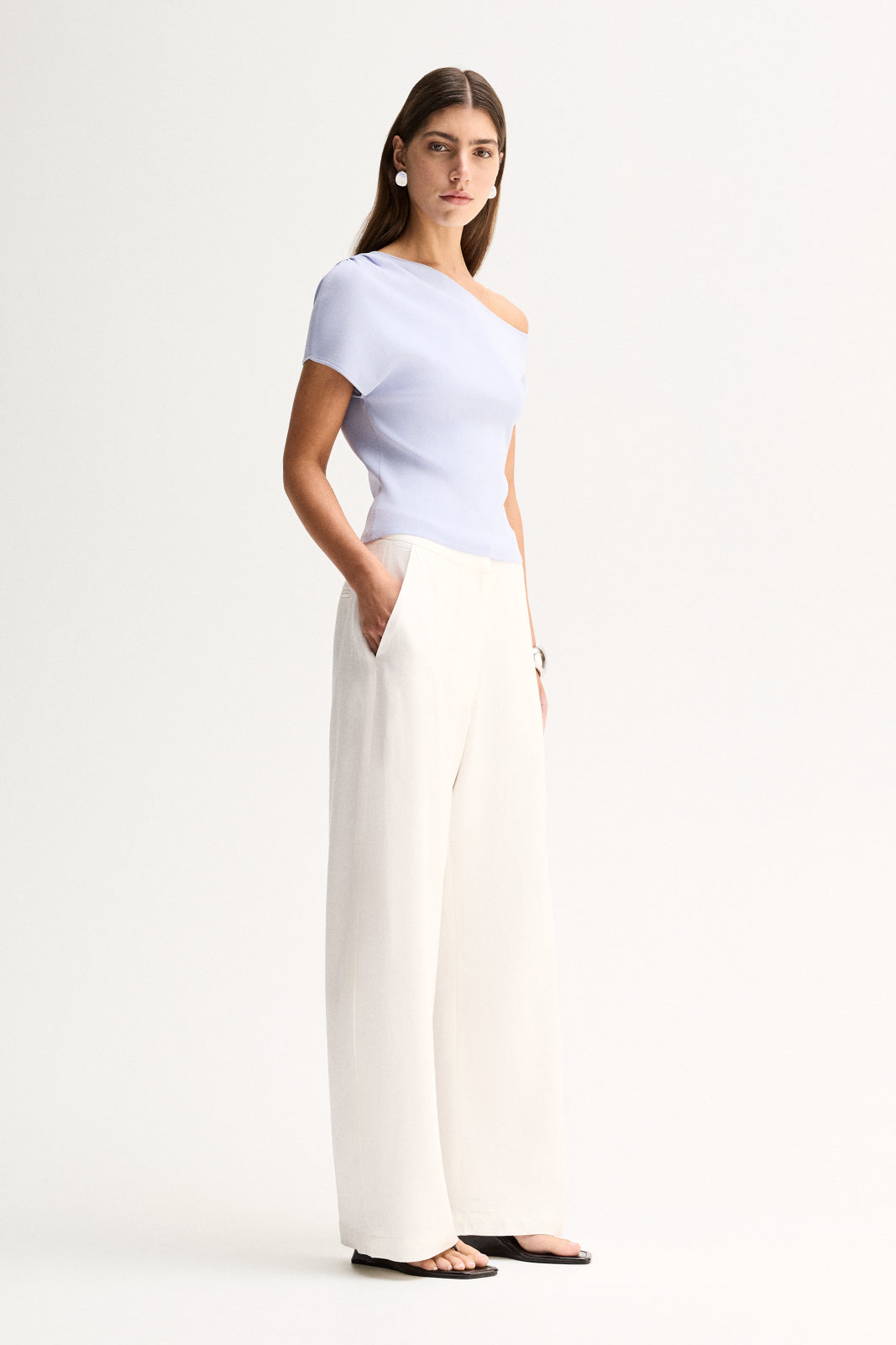 Talia Knit Top Pale Blue