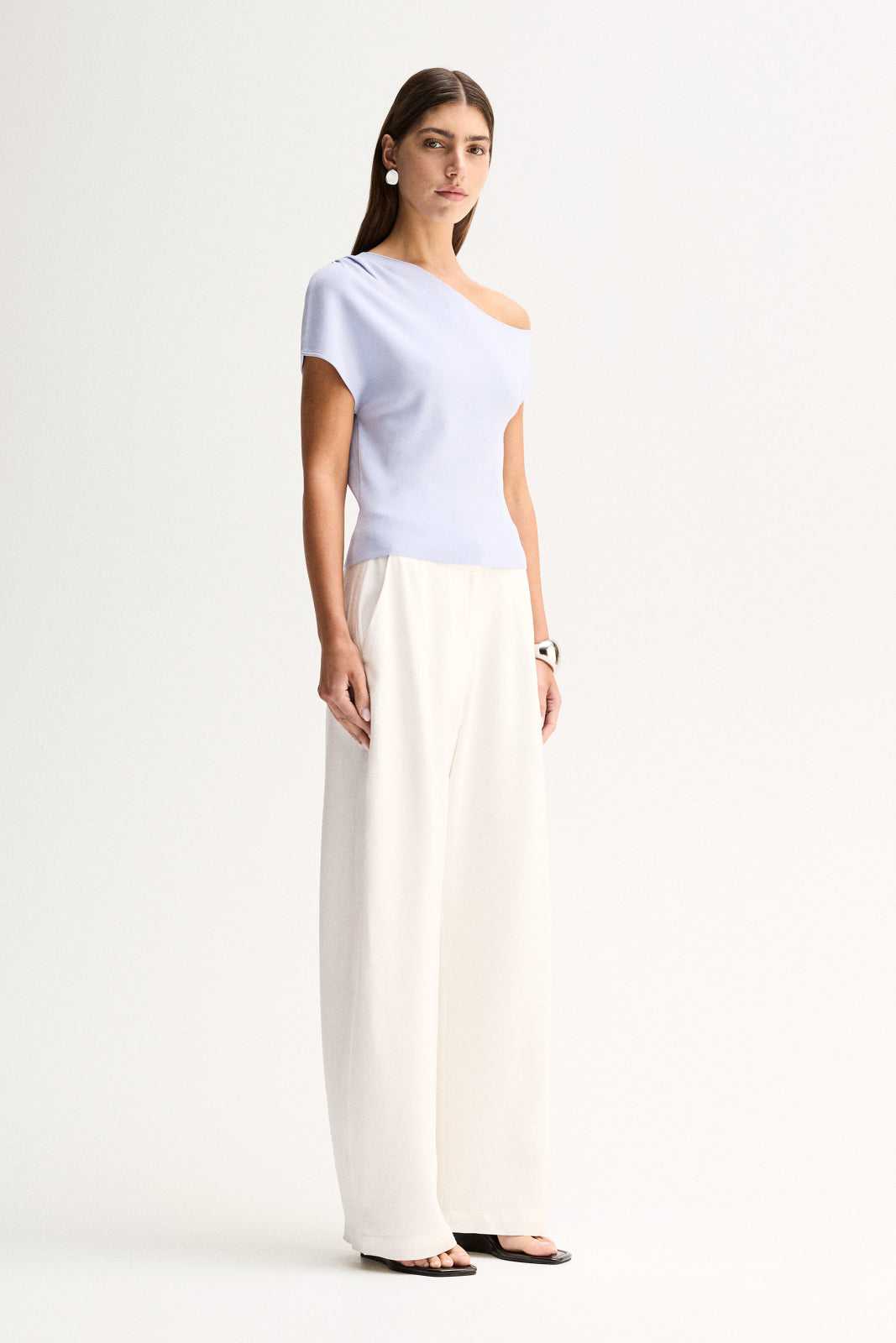 Talia Knit Top Pale Blue