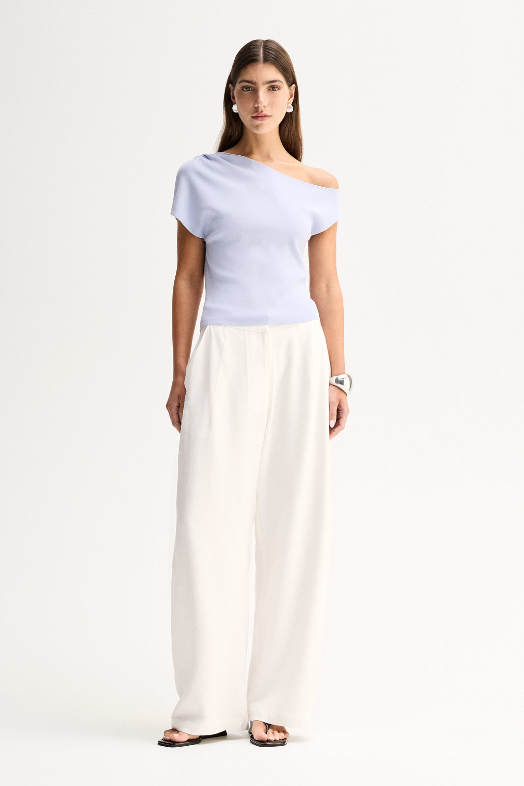 Talia Knit Top Pale Blue