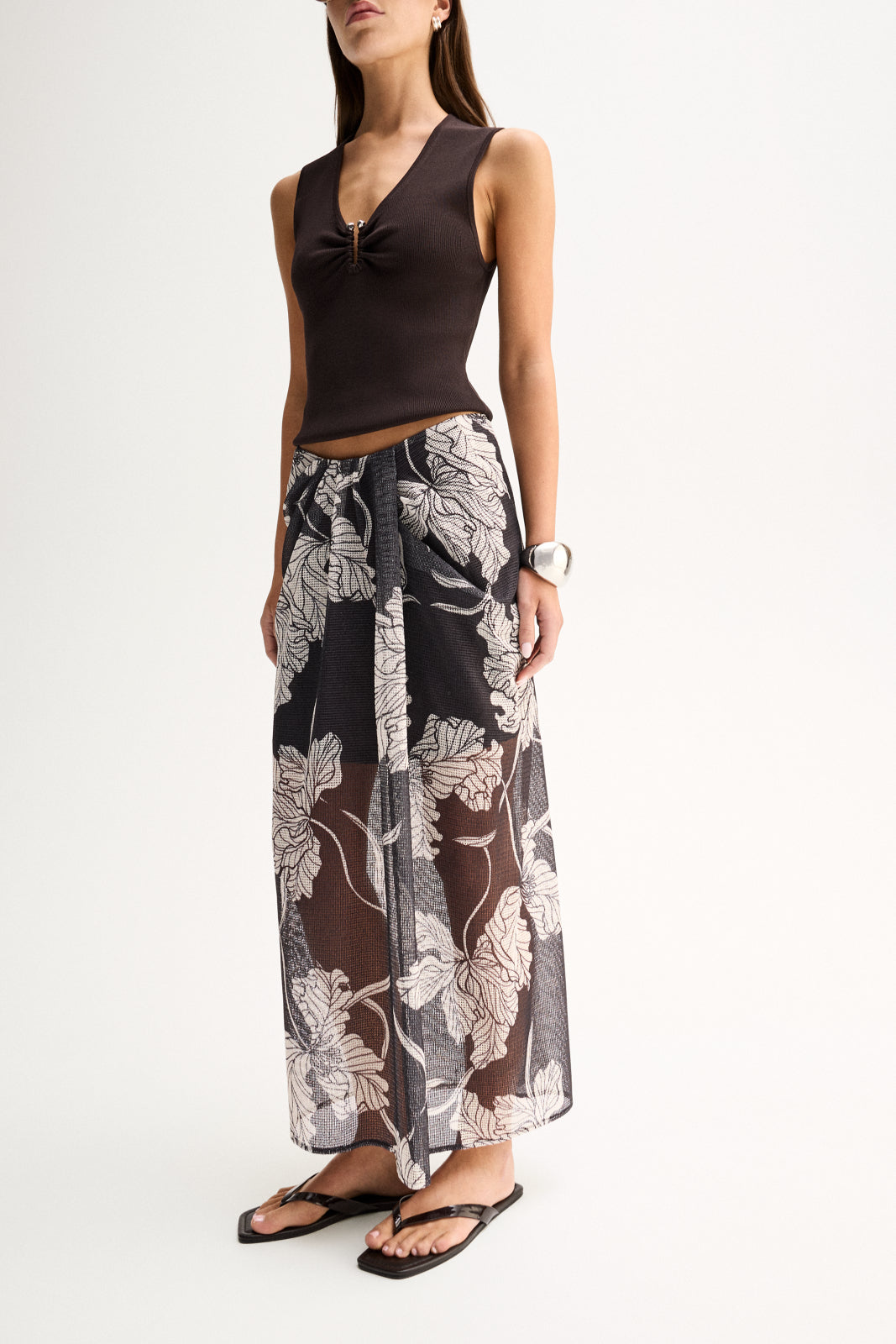 Geneva Midi Skirt Floral