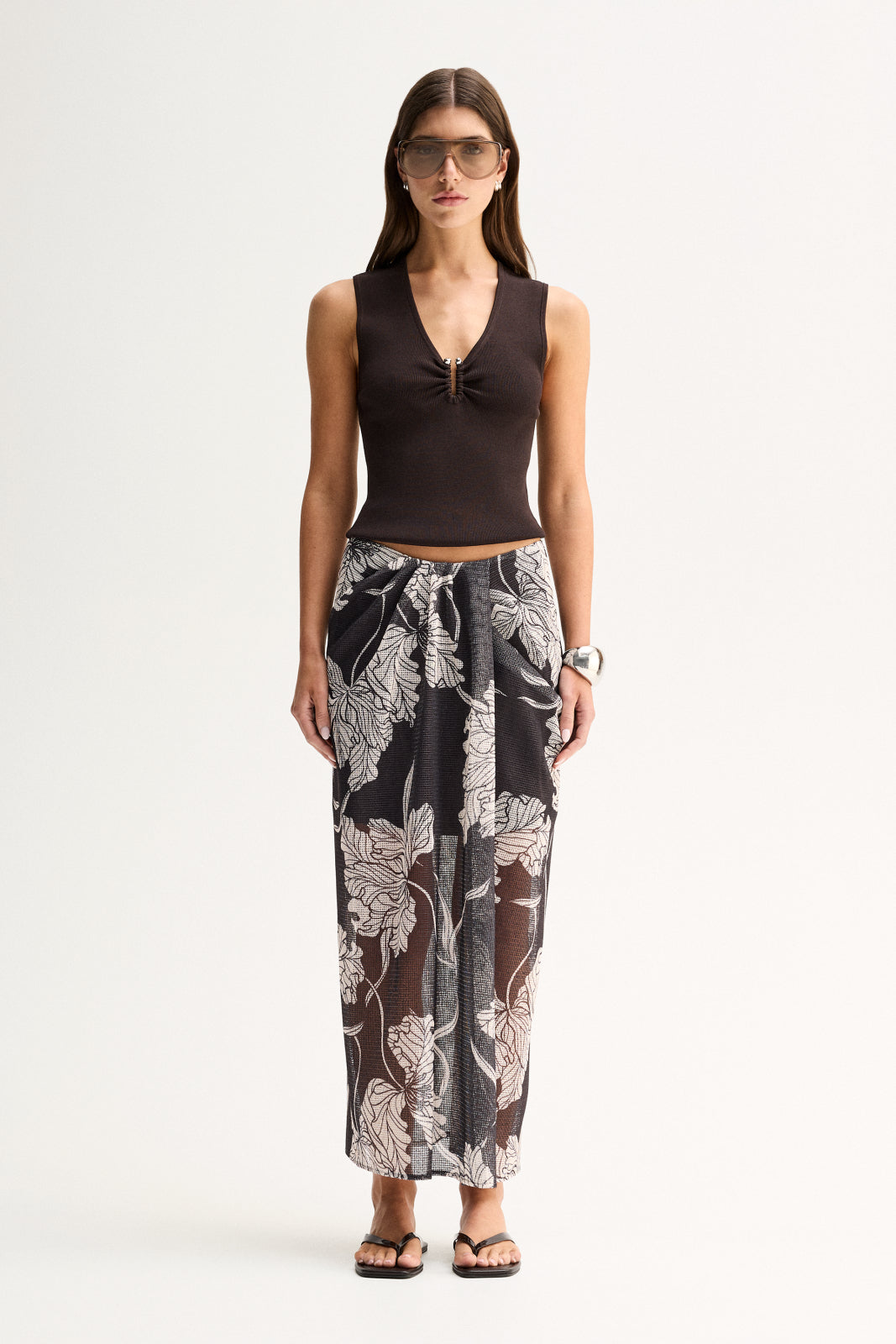 Geneva Midi Skirt Floral