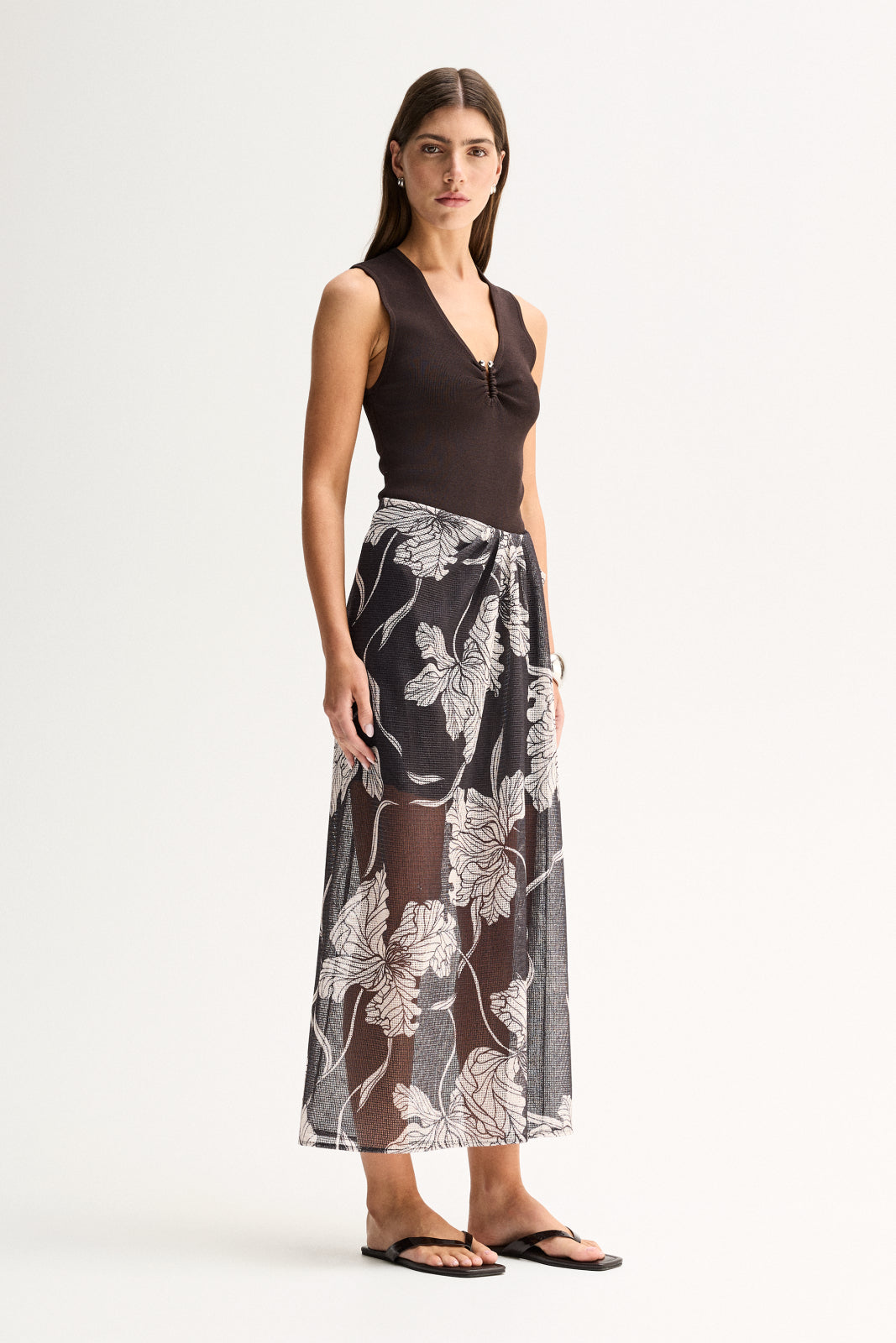Geneva Midi Skirt Floral