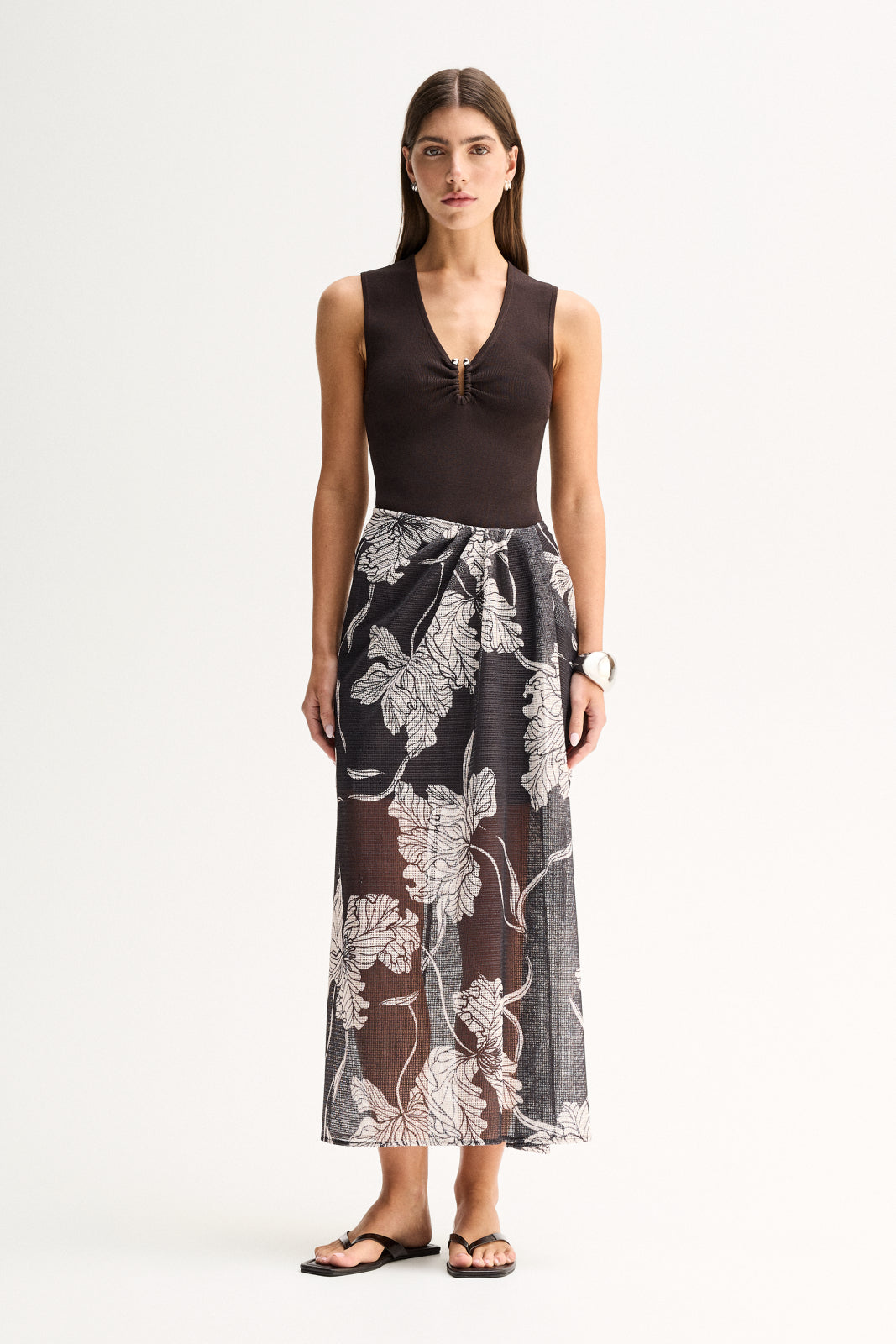 Geneva Midi Skirt Floral
