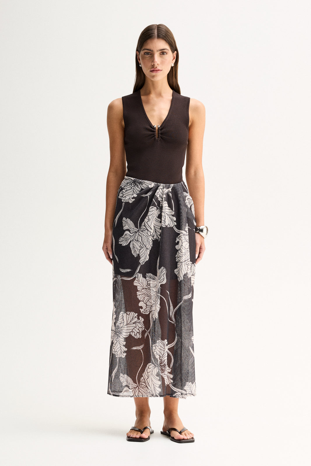 Geneva Midi Skirt Floral