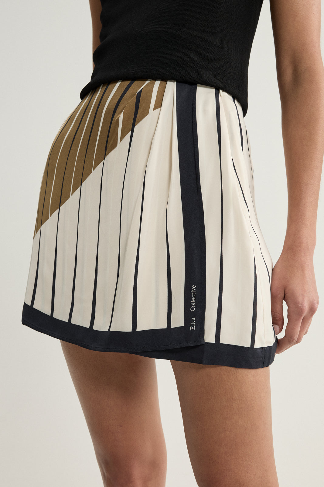 Sloane Mini Skirt Moss Stripe
