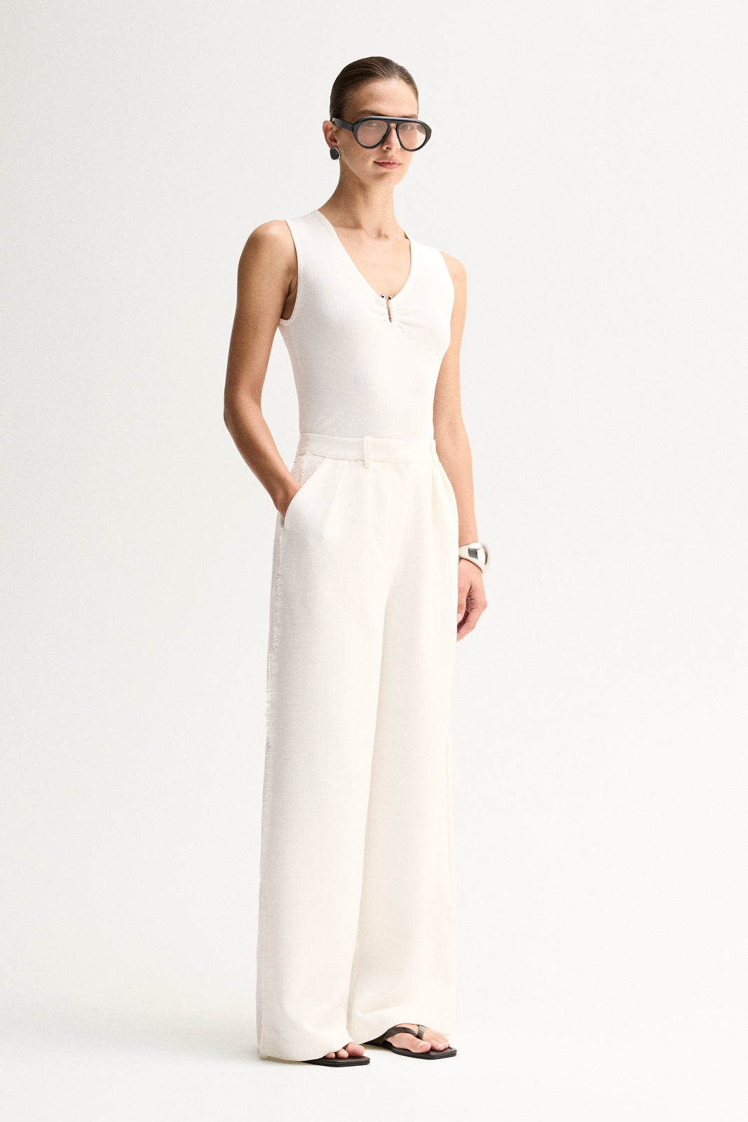 Ross Pant White