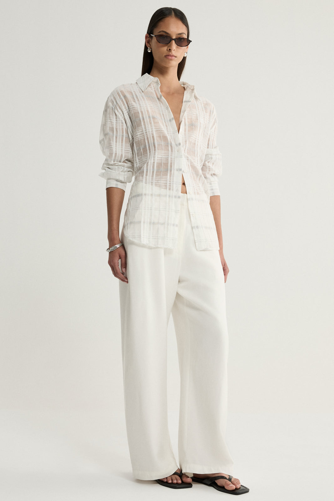 Onyx Shirt White Check