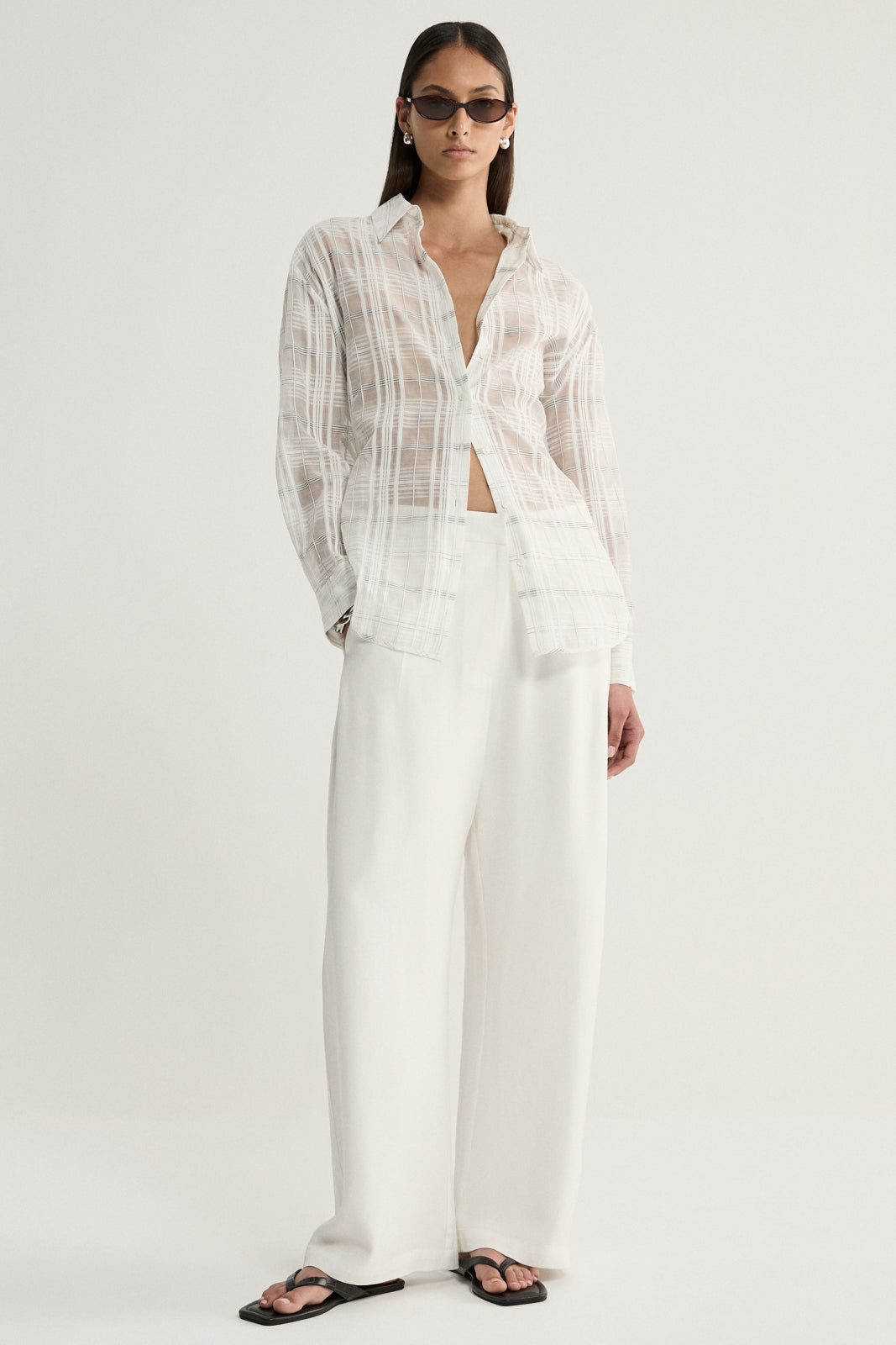 Onyx Shirt White Check