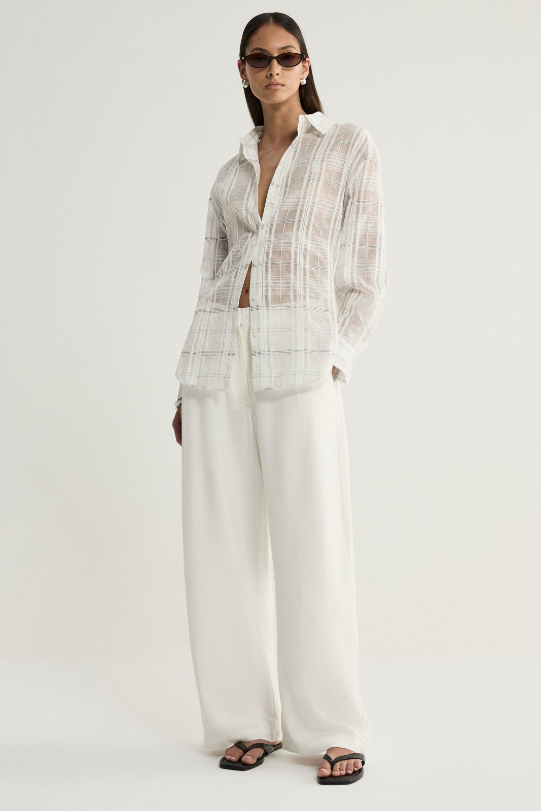 Onyx Shirt White Check