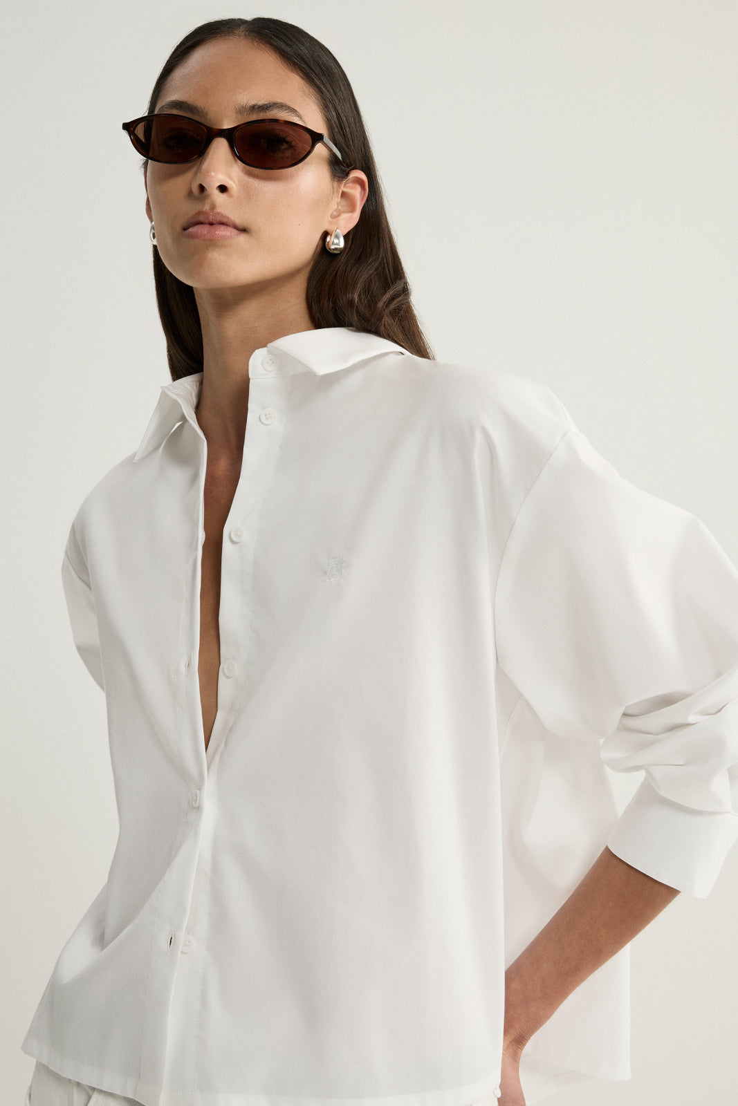 Arlo Crop Shirt White