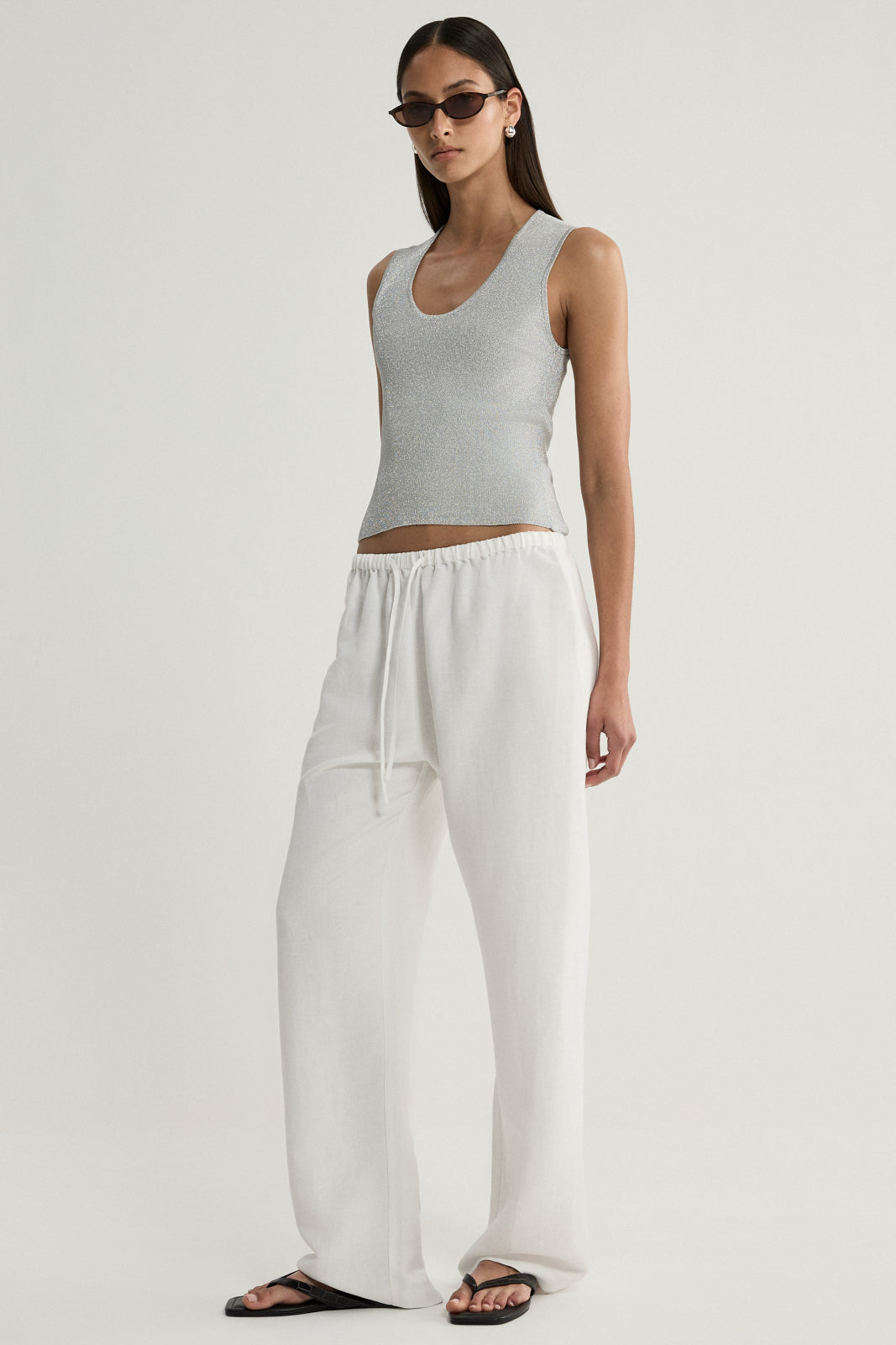 Solara Knit Top Chrome