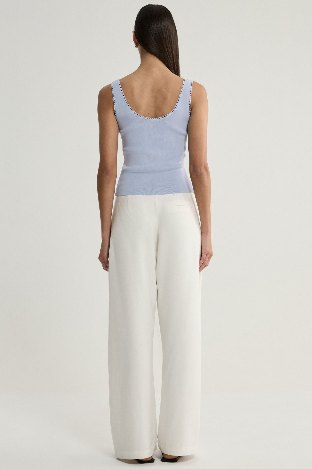 Elena Knit Top Pale Blue