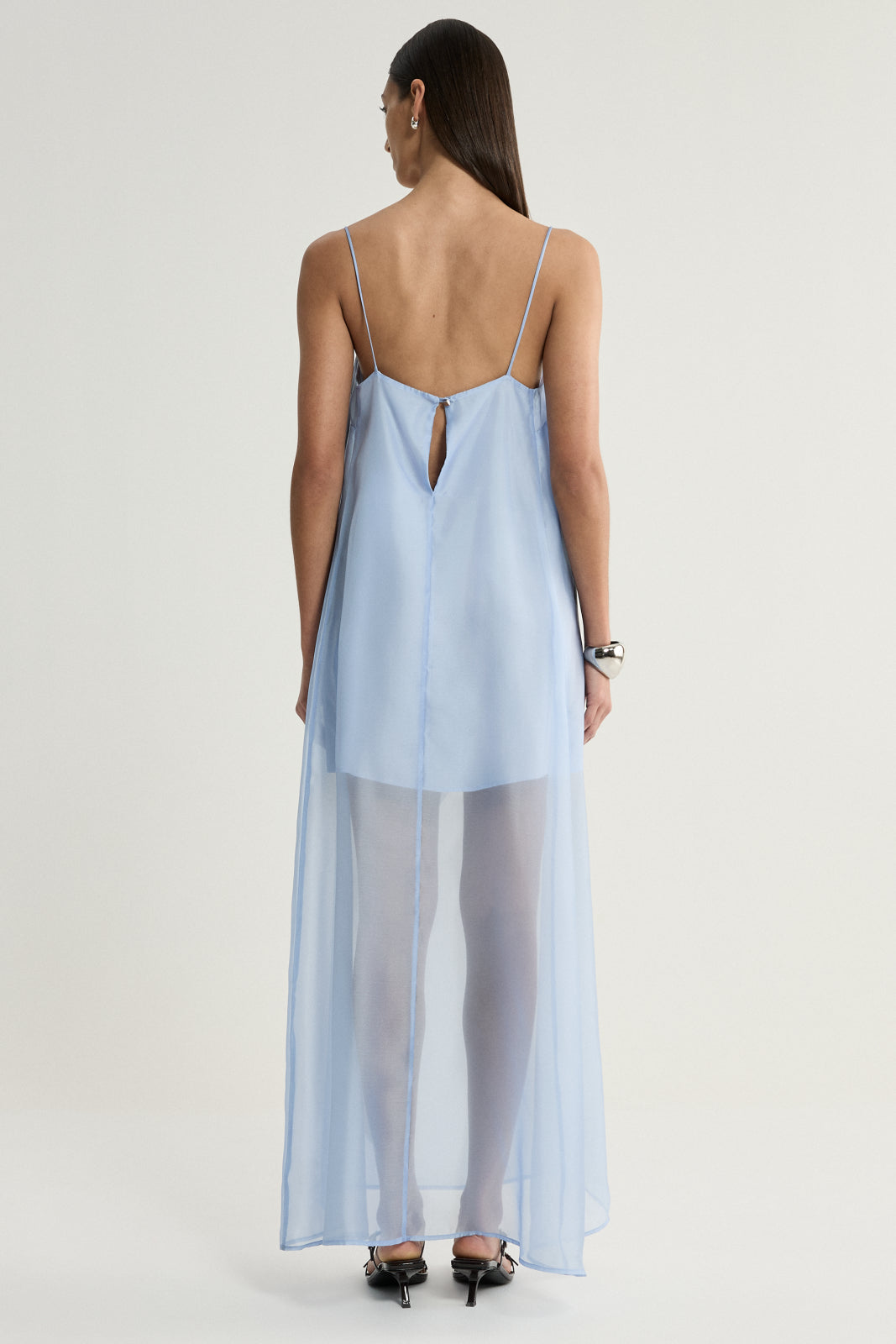 Jade Dress Blue Floral Print