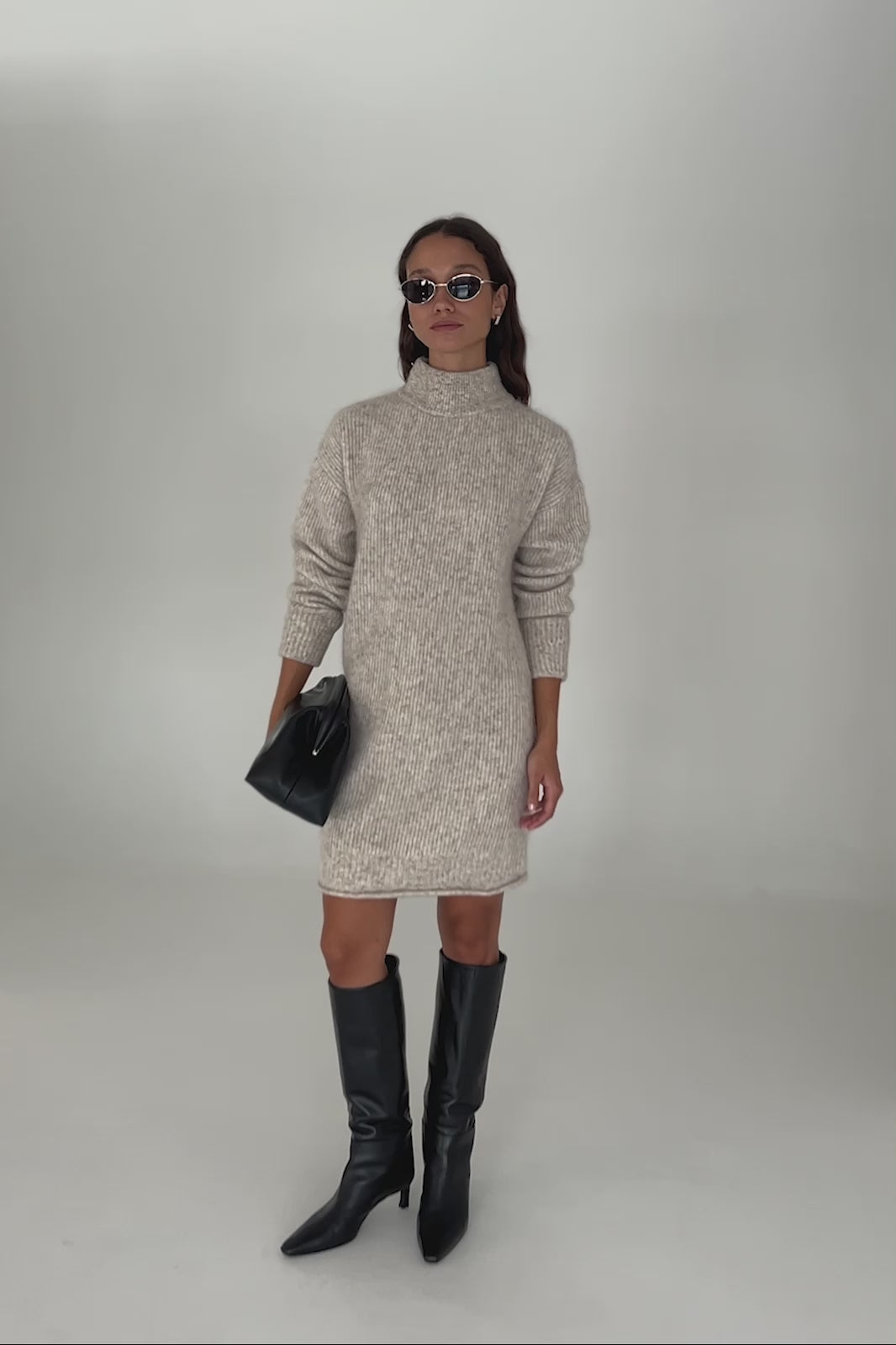 Asta Beige Knit Mini Dress | Elka Collective Asta Beige Knit Mini Dress | Elka Collective