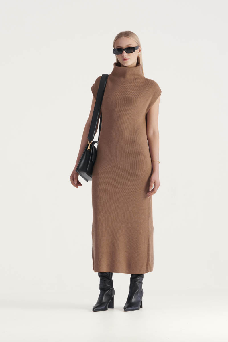 Tan knit clearance dress