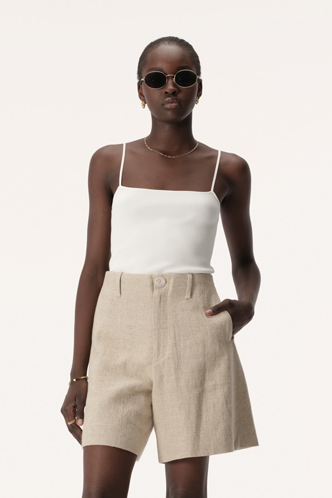 Rae Knit Top White
