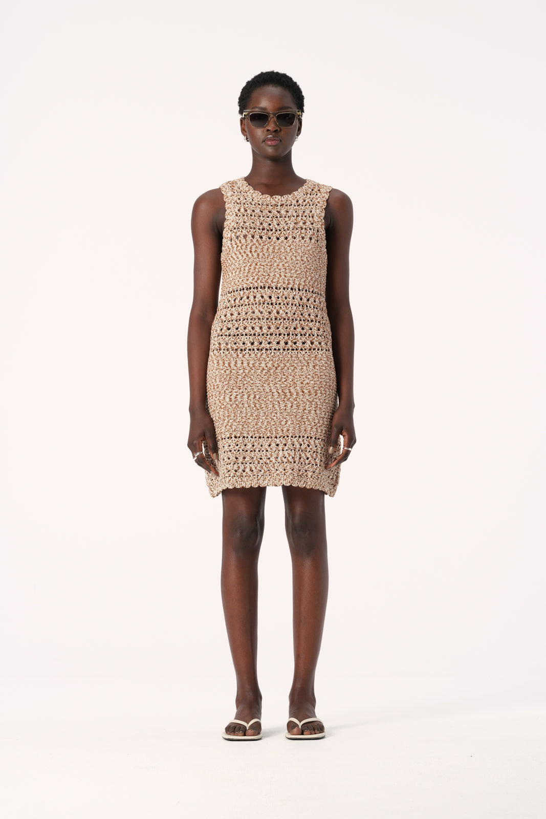 Tan 2024 crochet dress