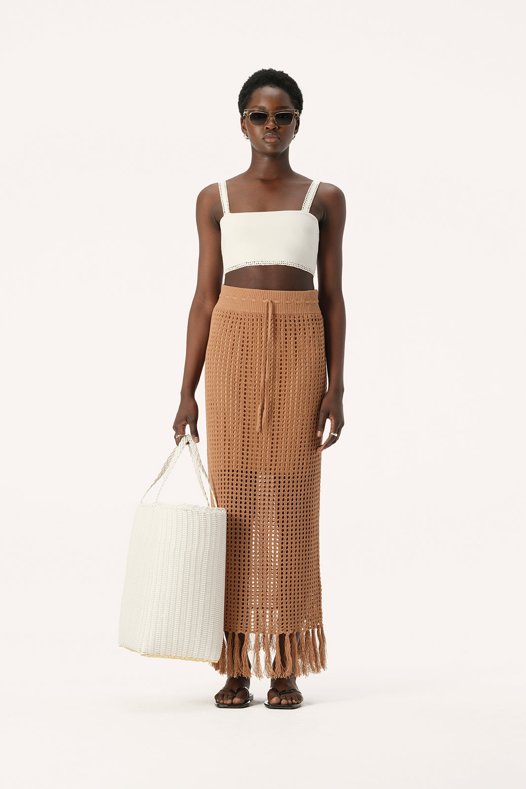 Martinez Knit Skirt Camel Elka Collective